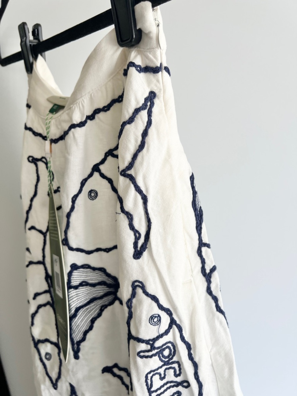 FARM Rio Off-White Fresh Fish Embroidered Midi Skirt Size XS NWT - Picture 8 of 16